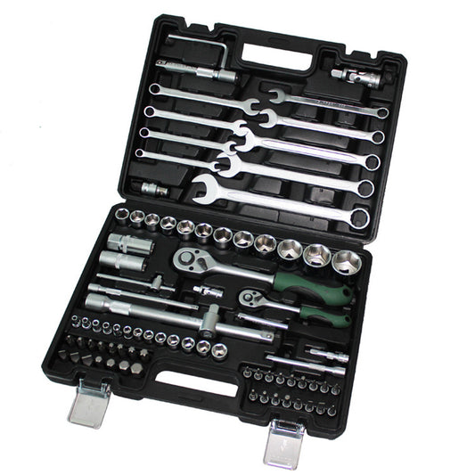 82pc Comb Socket Set 1/4″ 1/2″ Dr Wrench Bar Bit Ratchet Pro Auto Tool 20003030
