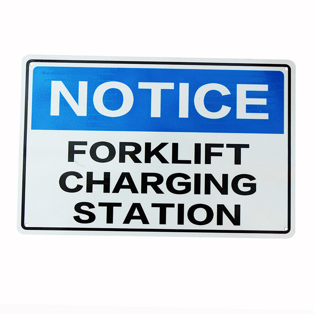 Warning Forklift Charging Station Sign 200*300mm Metal Reflective Waterproof