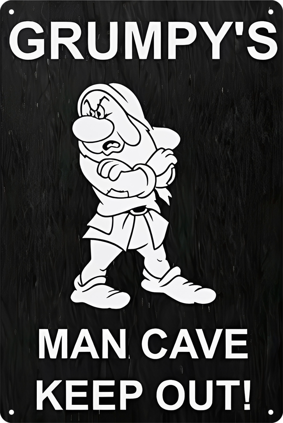 Grumpy's Man Cave Keep Out ! Tin Sign Rustic Look  Retro 20x30cm