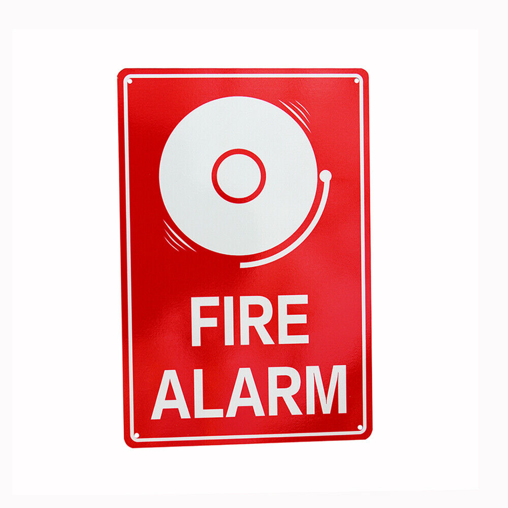 Warning Fire Alarm Sign Caution 200*300mm Metal Reflective Waterproof