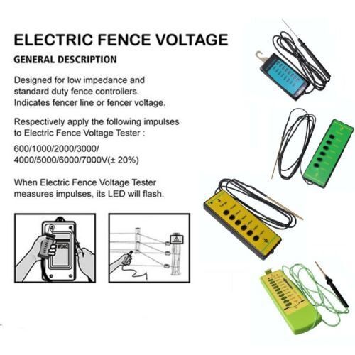 Voltage Energizer Test Testing 1-10kv Faults Energizer Poly Wire Fence Farm Pro