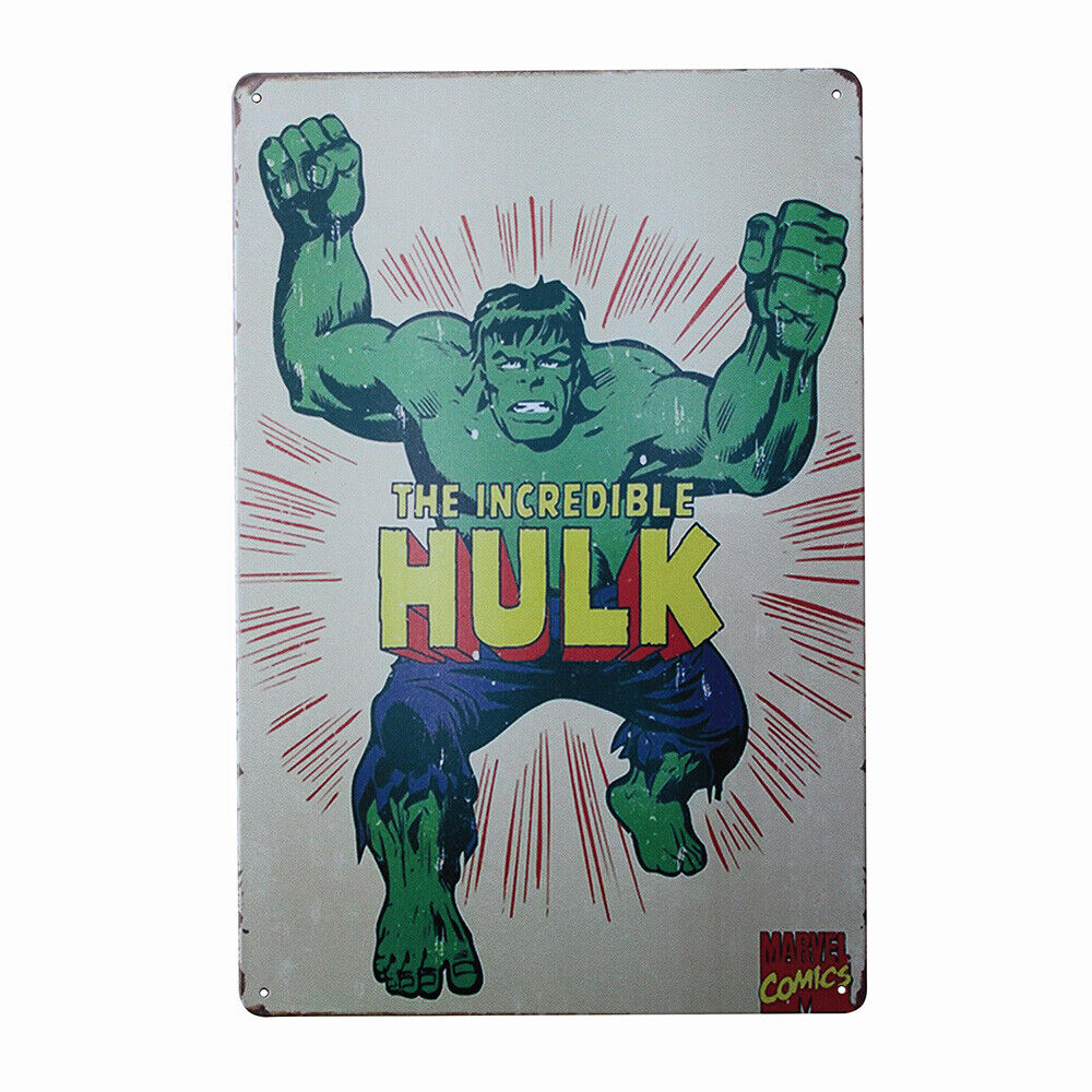 Tin Sign The Incredible Hulk Metal Sign Vintage Tin 200x300mm Metal