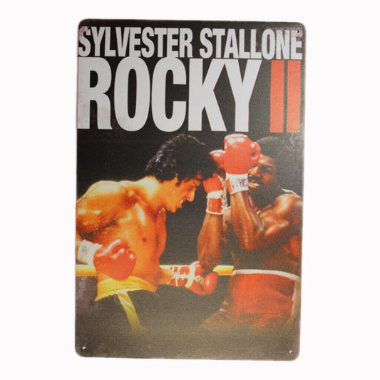 Tin Sign Sylvester Stallone Rocky Sprint Drink Bar Whisky Rustic Look