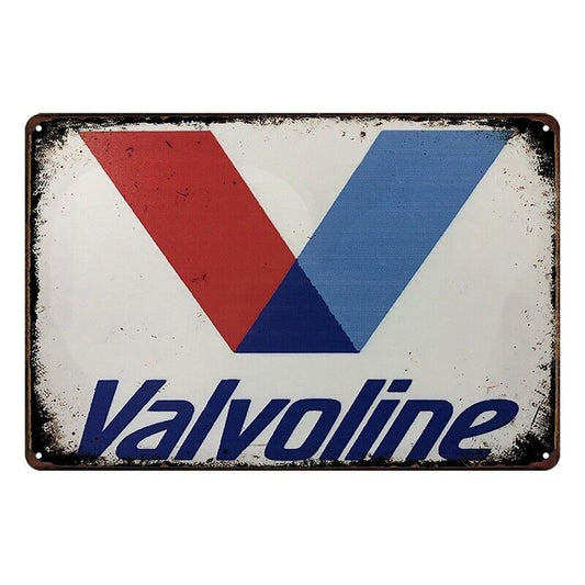 Tin Metal Sign Valvoline Motor Oil Car 20x30cm Rustic Vintage