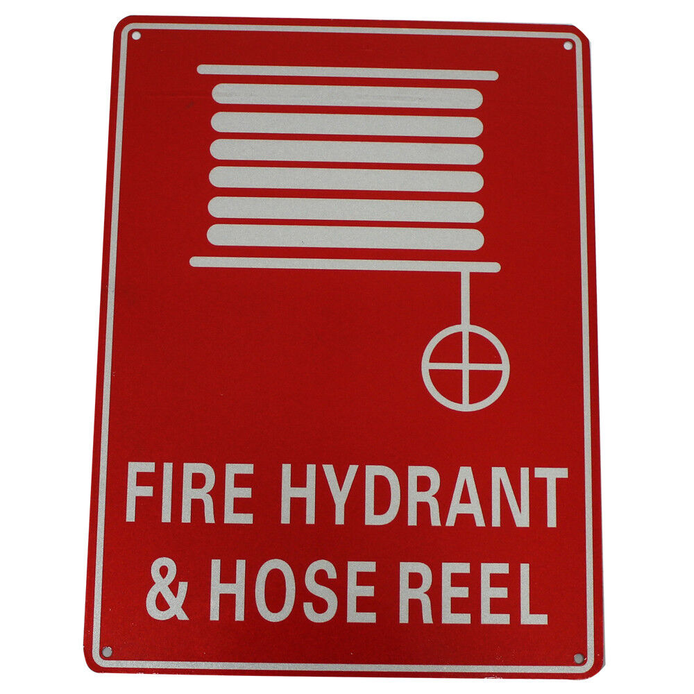 Warning Notice Safety Fire Hydrant Hose Reel Sign Workshop Water Sign Office