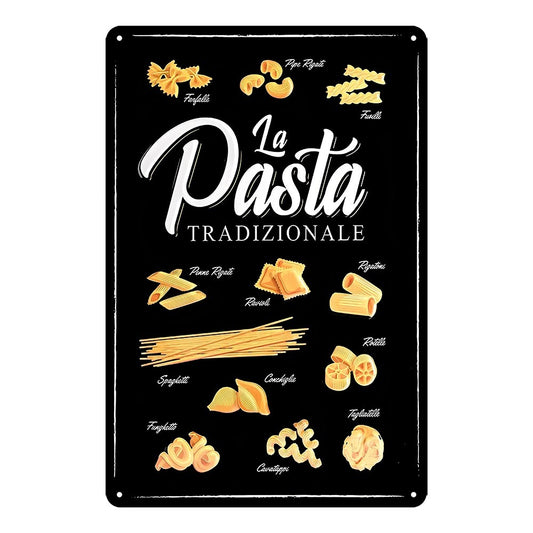 La Pasta Tradizionale Kitchen Restaurant Tin Sign Vintage