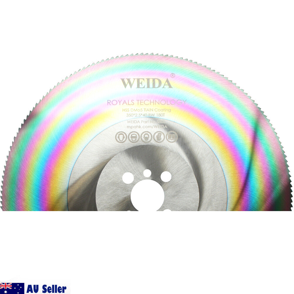Hss Saw Blade Circular 350mm 180t Cutting Disc 14″ 2.5*40mm Dm05 Tialn Titanium