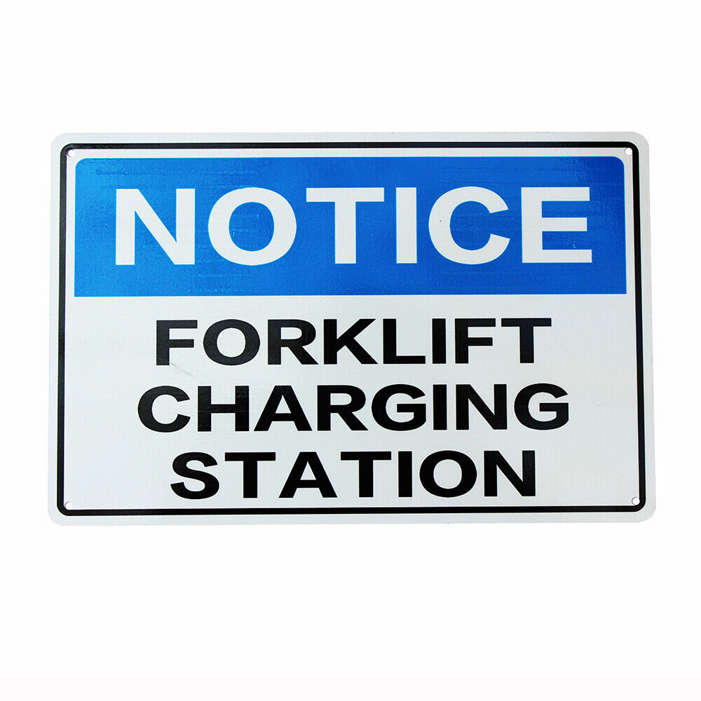 Warning Forklift Charging Station Sign 200*300mm Metal Reflective Waterproof