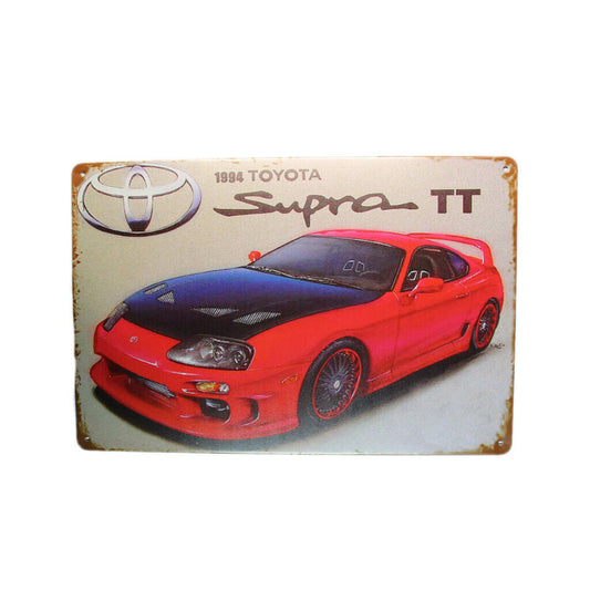 Tin Sign Toyota Supar Tt Car Sprint Drink Bar Whisky Rustic Look