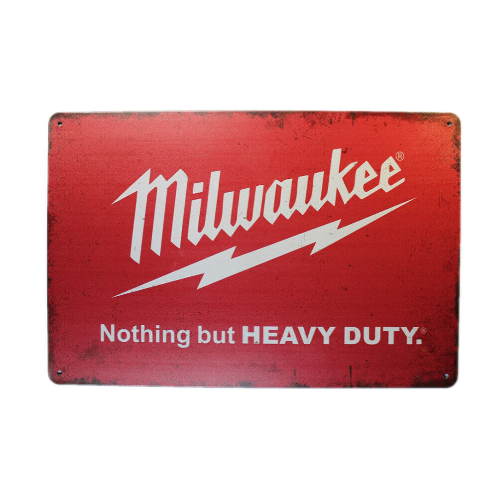 Tin Sign  Milwaukee Heavy Duty  Sprint Drink Bar Whisky Rustic Look