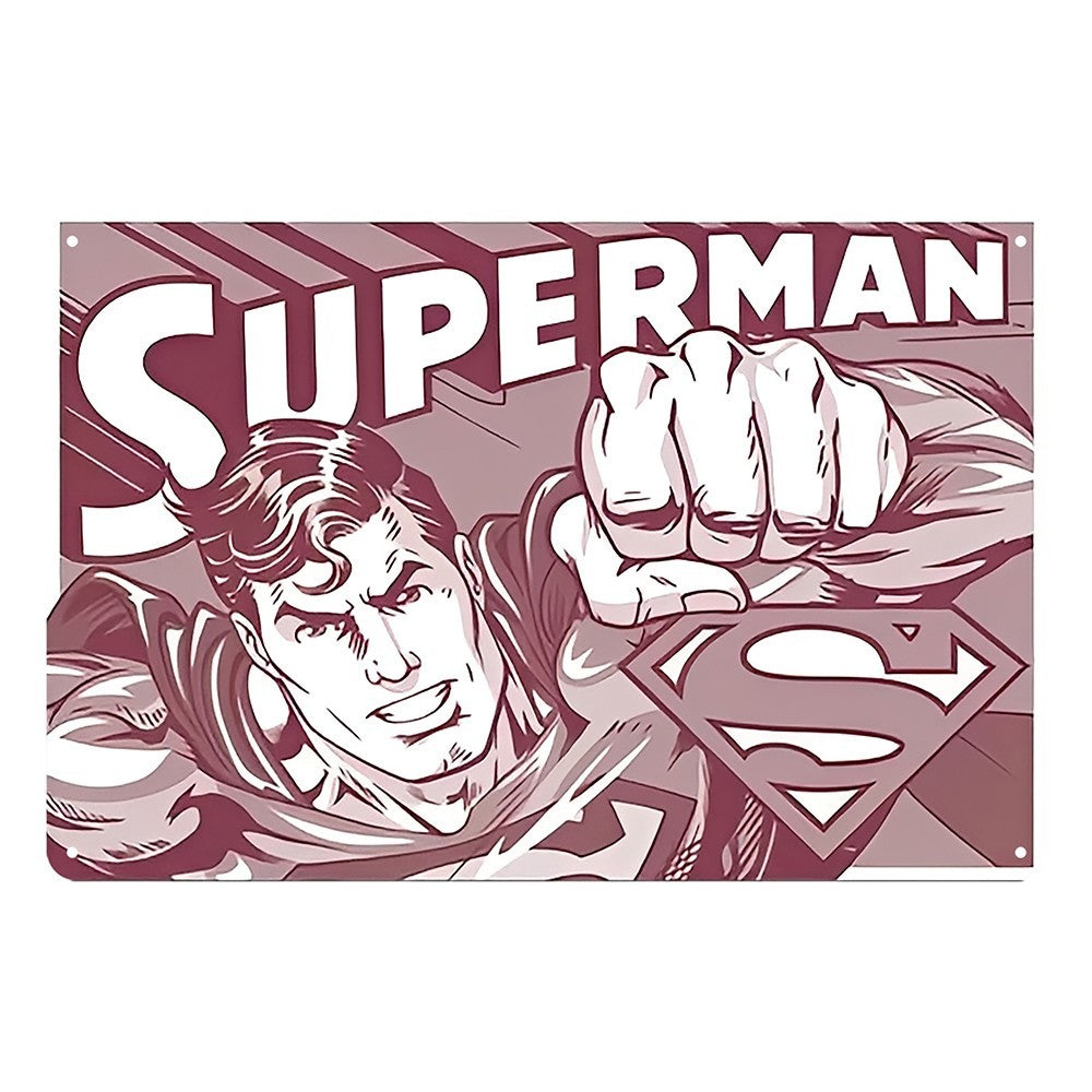 Super Man Collectible Superhero Tin Sign Retro Vintage