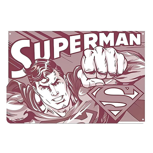 Super Man Collectible Superhero Tin Sign Retro Vintage
