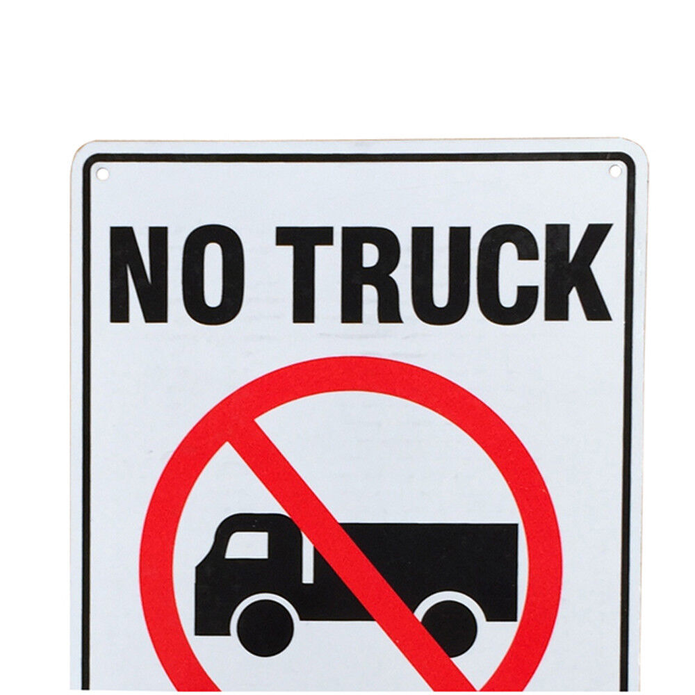 Warning Sign No Truck Entry 200x300mm Metal Road Private Property Safe Notice