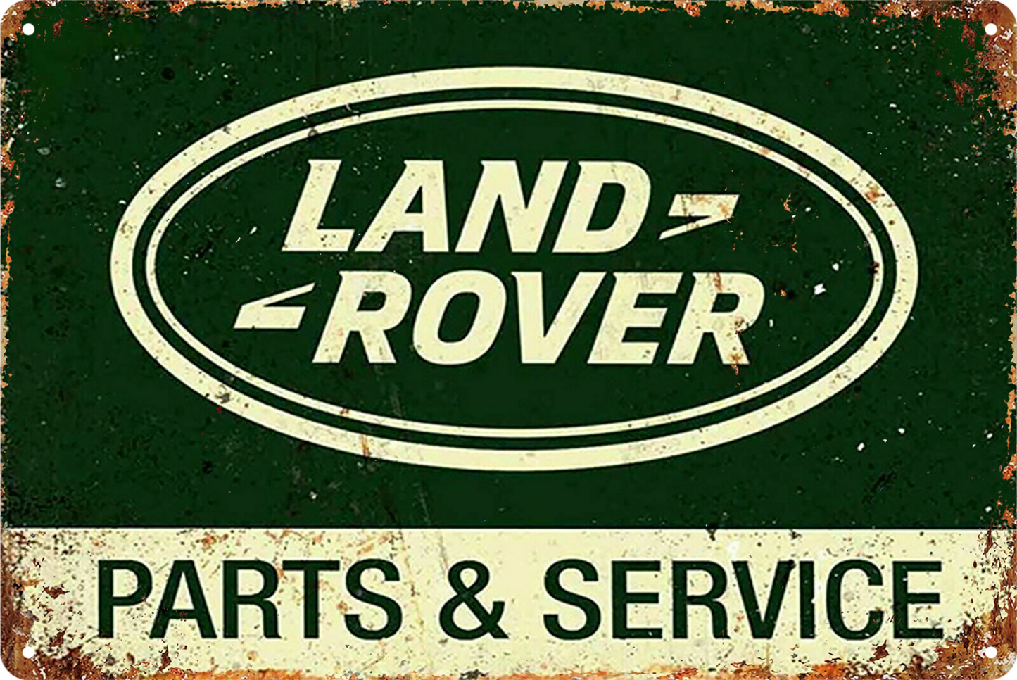 Tin Sign Land Rover Parts & Service Rustic Look Vintage Retro 20x30cm