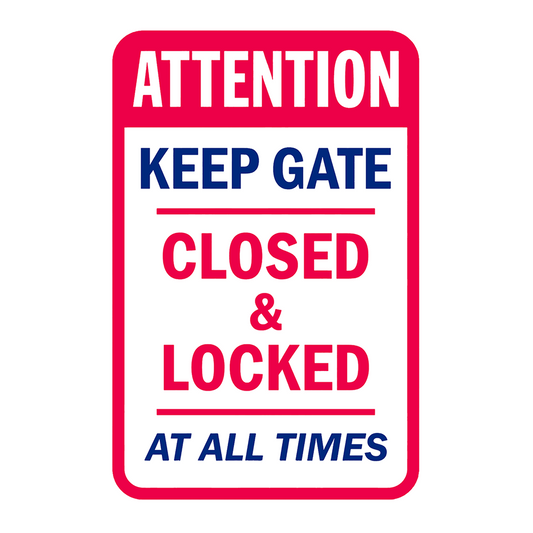 Attention Gate Closed All Time Rustic Metal Sign Vintage Tin Shed Garage Bar