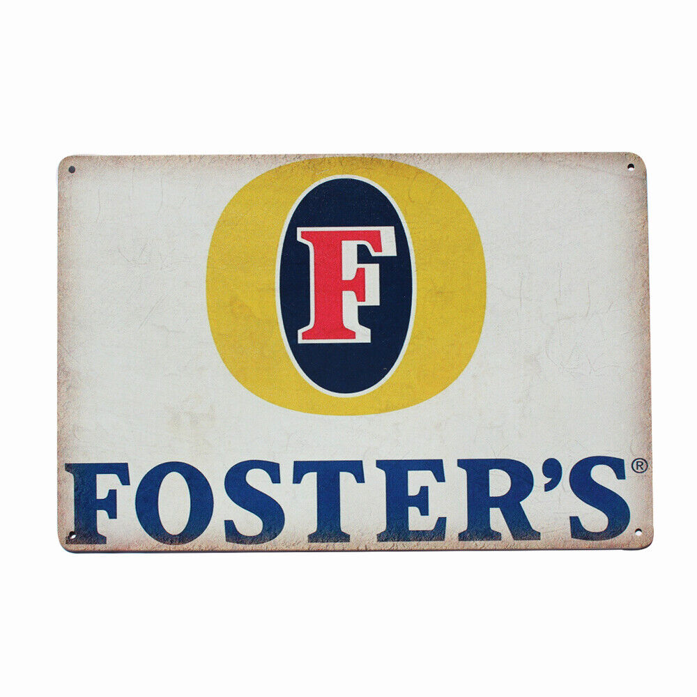 Tin Sign Foster's Beer Rustic Look Vintage Drinking Bar Club Funny 200x300mm