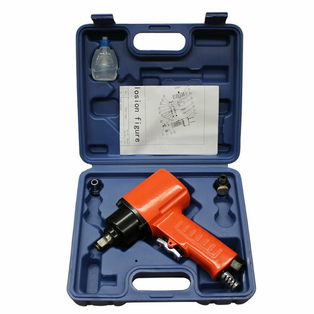 Air Wrench Impact Gun 100-350nm Dr. 1/2 Pneumatic Inlet1/4 8000rpm Bolt Garage