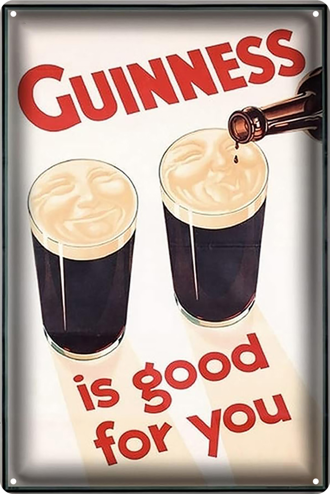 Guinness Is Good For You Beer Tin Sign Rustic Look  Retro 20x30cm