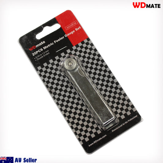 25 Blade Gap Filler Thickness Feeler 0.04-1.0mm Metric Gauge Measurement Garage