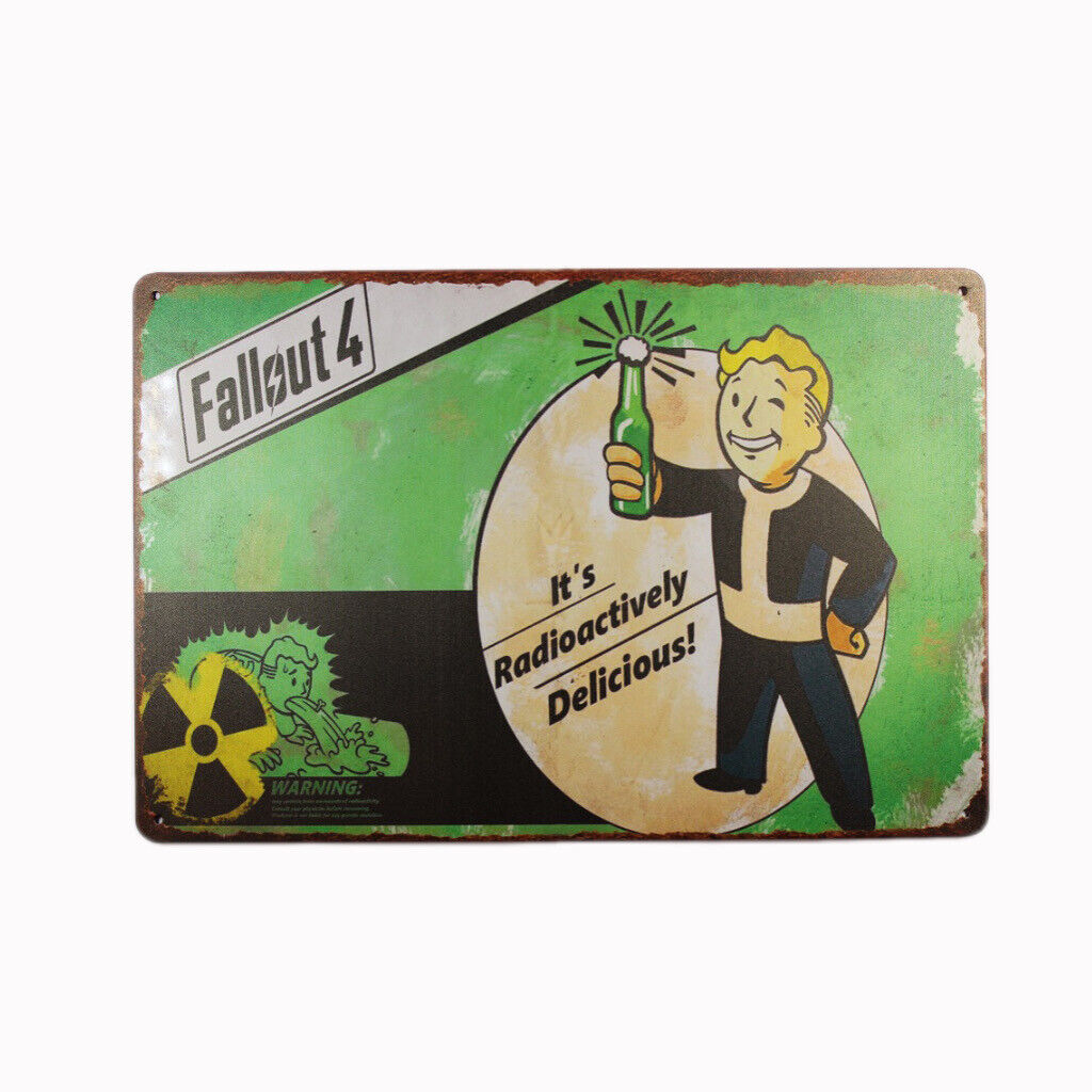 Tin Sign Fallout4 Sprint Drink Bar Whisky Rustic Look