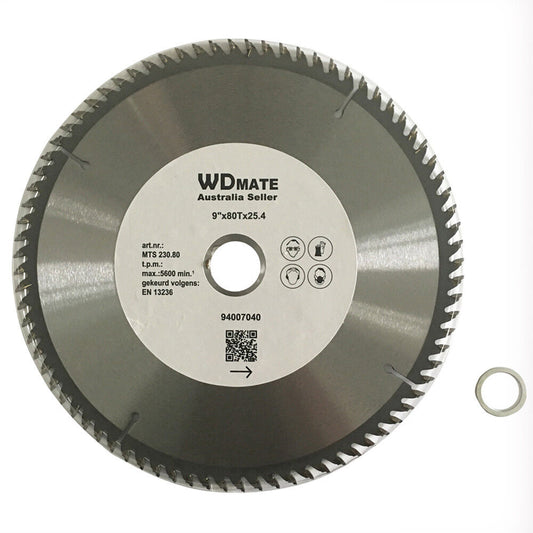 230mm 80t Tct Circular Saw Blade Cutting Disc 9″ 25.4/20 1.8mm Aluminum Plastic