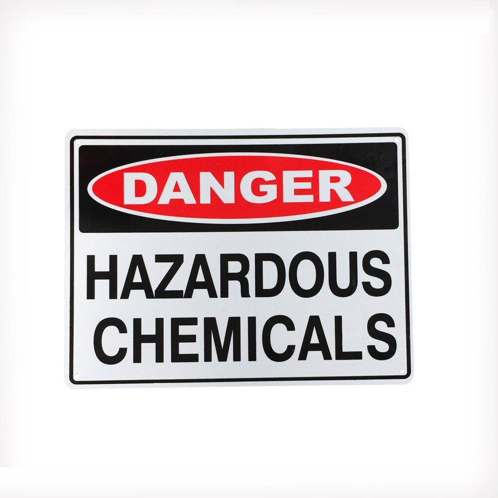 Warning Danger Sign Hazardous Chemicals 200x300mm Safe Industry Metal Notice
