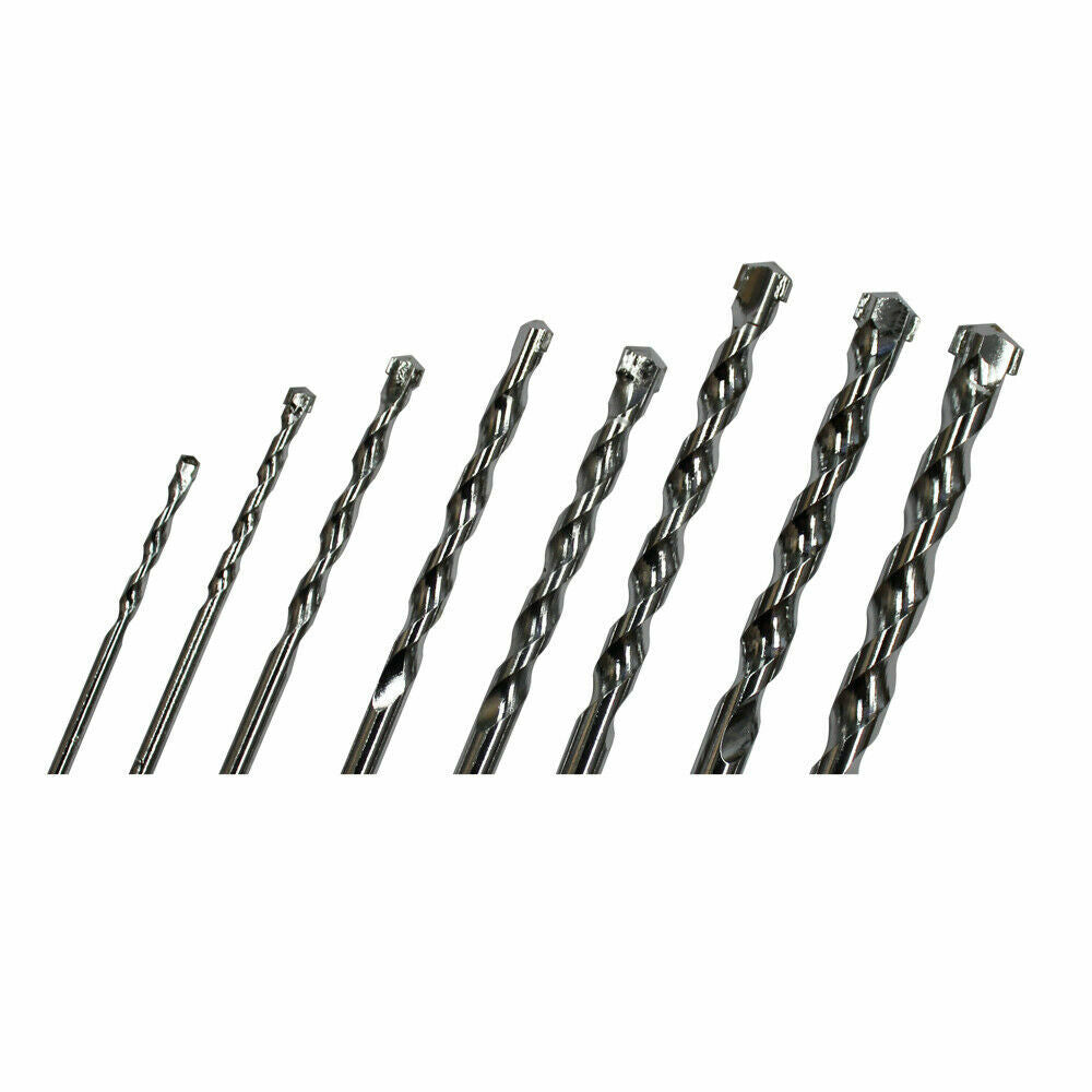 Masonry Drill Bit Set 3-10mm 8pcs Carbide Tip Brick Wall Concrete Building Work