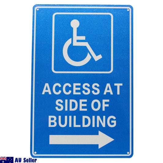 Warning Notice Access At Side Of Building 200x300 Public Disable Service Office