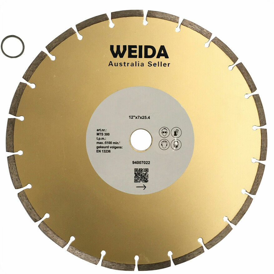 Diamond Cutting 300mm 12″ Blade 3.0*7.0mm Dry Segment Saw Disc 25.4/22.23mm