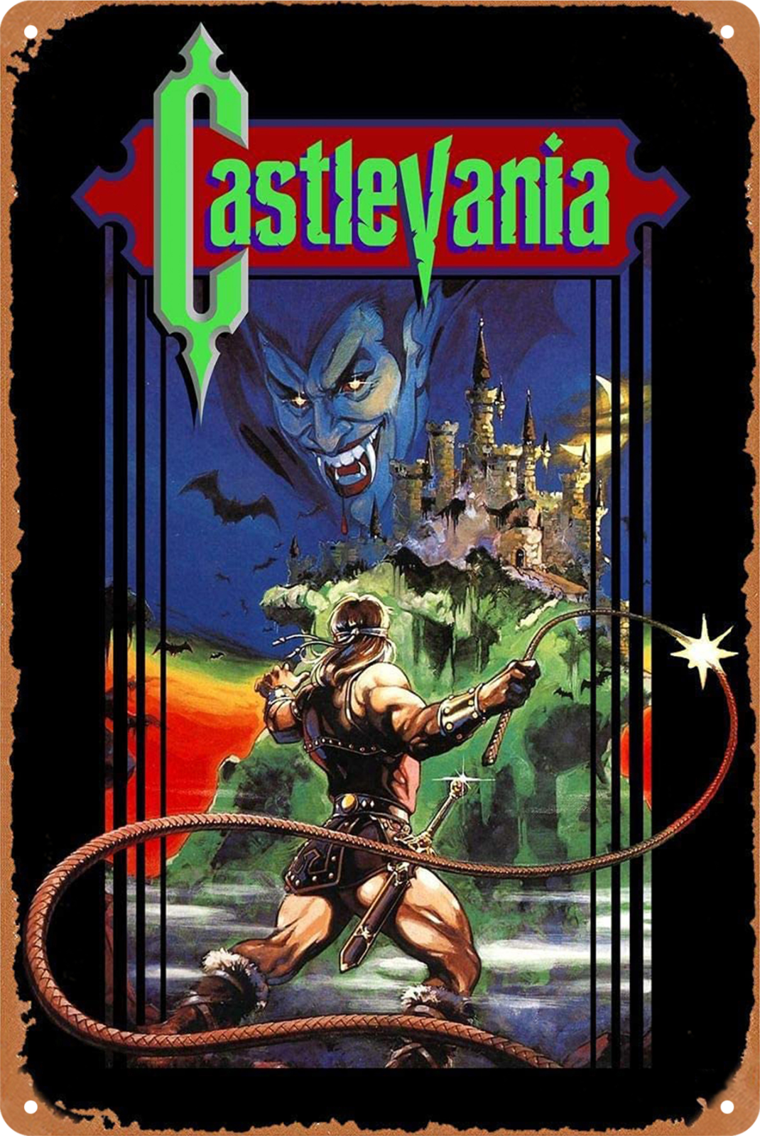 Castlevania Tin Sign Video Game Rustic Look  Retro 20x30cm