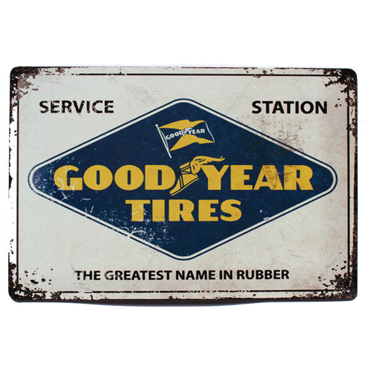 Tin Sign 200x300mm Service Station Good Year Tires The Greatest Name In Rubber