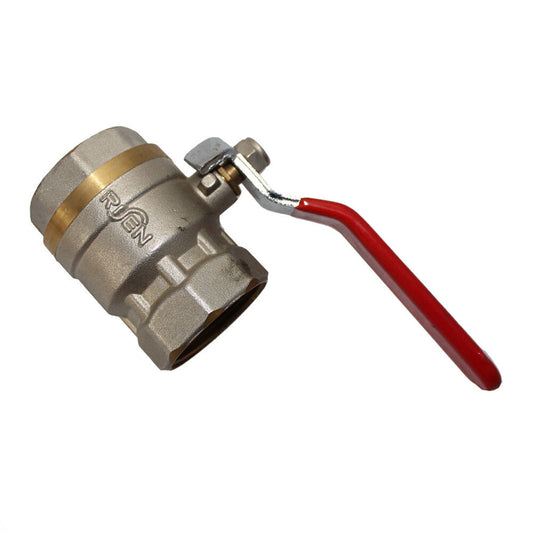 Ball Valve 1-1/4” Brass Dn32 Pn20 Plated F-female Plumbing Pipe Home Hd 94031004