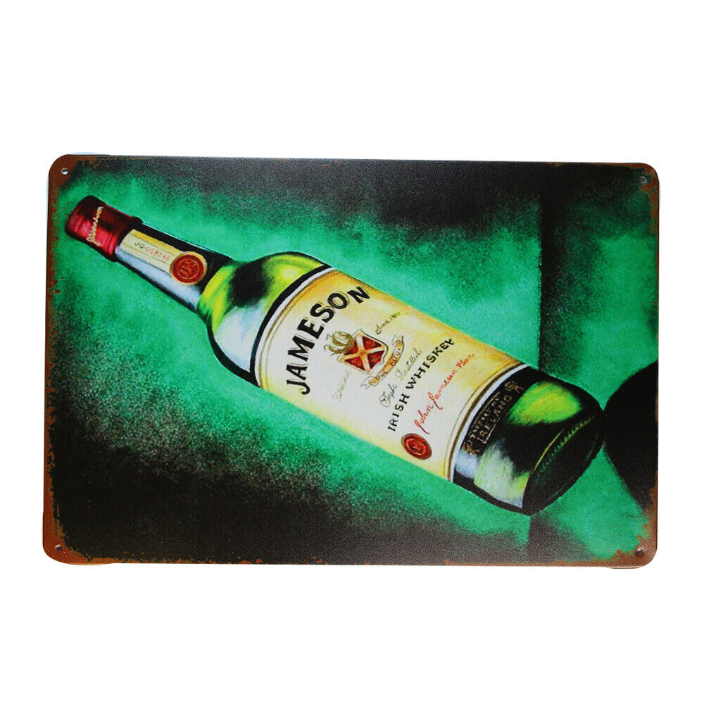 Tin Sign Jameson Wine Sprint Drink Bar Whisky Rustic Look