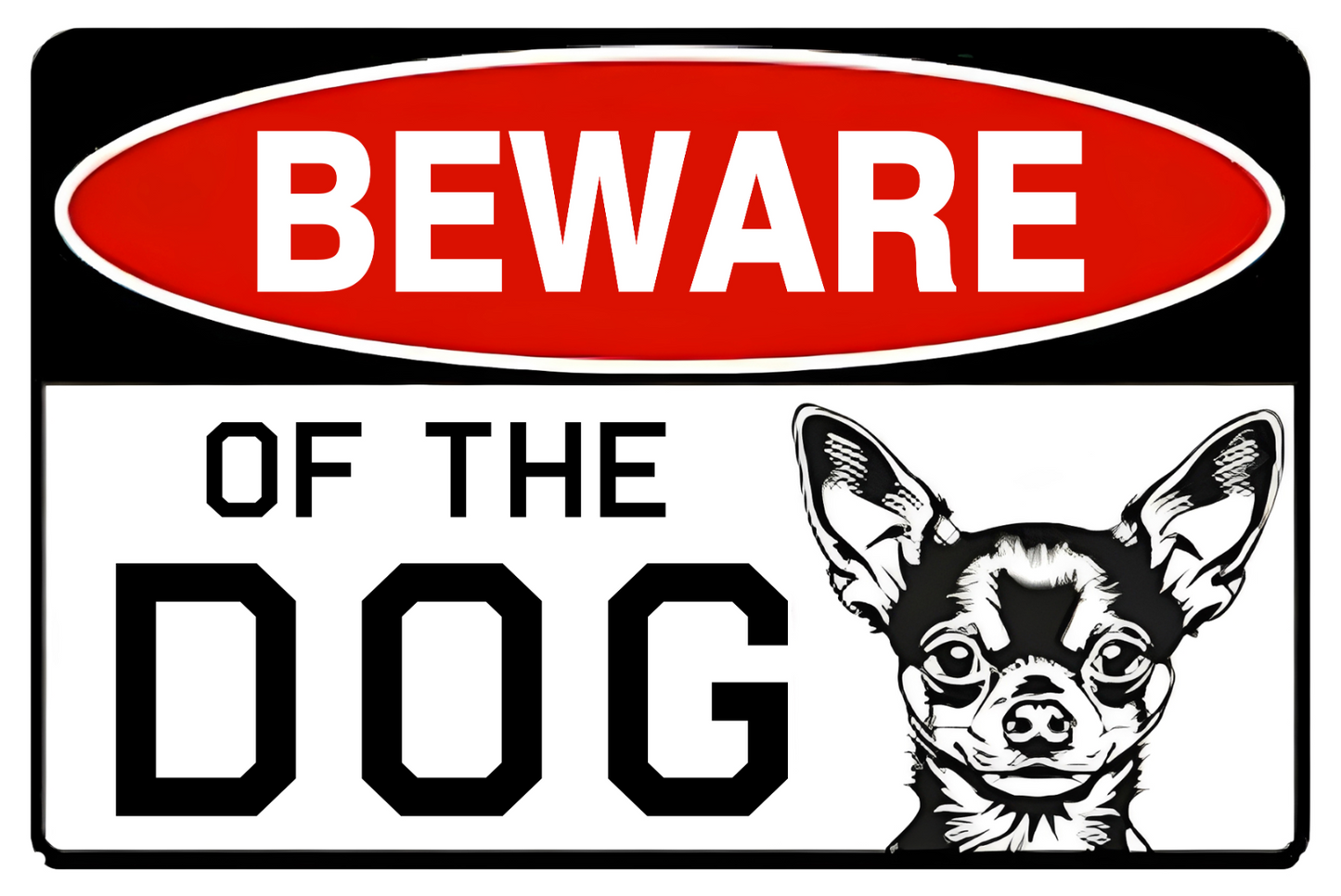 Beware Of The Dog Tin Sign Rustic Look  Retro 20x30cm