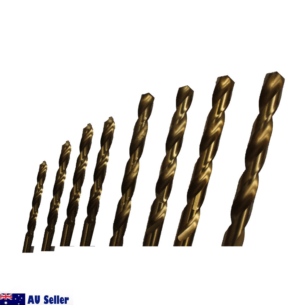 8pcs High Speed Steel Twist Drill Set 3-10mm Titanium Coated Hss Metric Quality