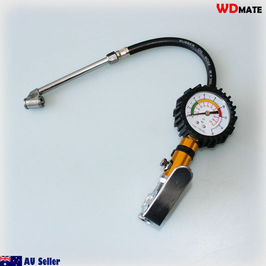 Inflator Deflator Tyre 1/4“ Npt 220psi Dial Gauge 15bar Air-bleed Button Garage