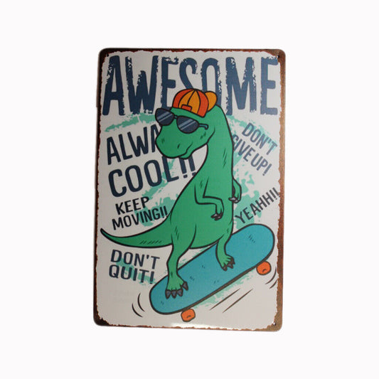 Tin Sign Awesome Cool  Sprint Drink Bar Whisky Rustic Look