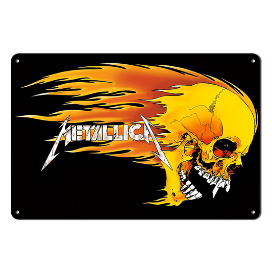 Metal-lic Metallic Tin Metal Sign Rustic Look Vintage Man Cave