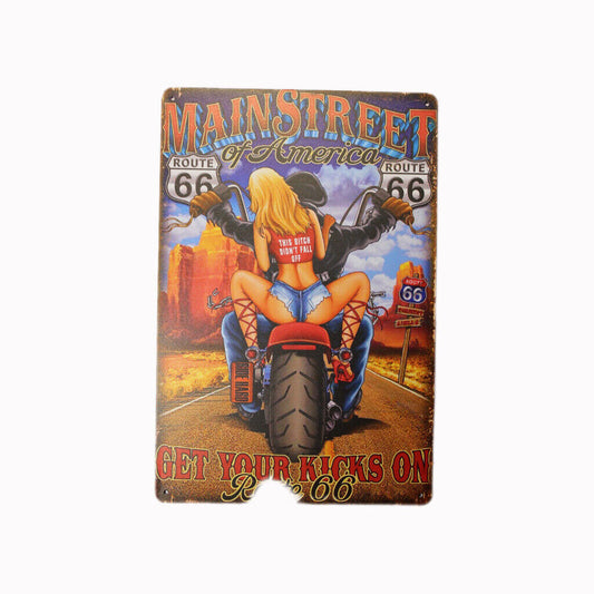 Tin Sign Bronx Motor Cycle Sprint Drink Bar Whisky Rustic Look