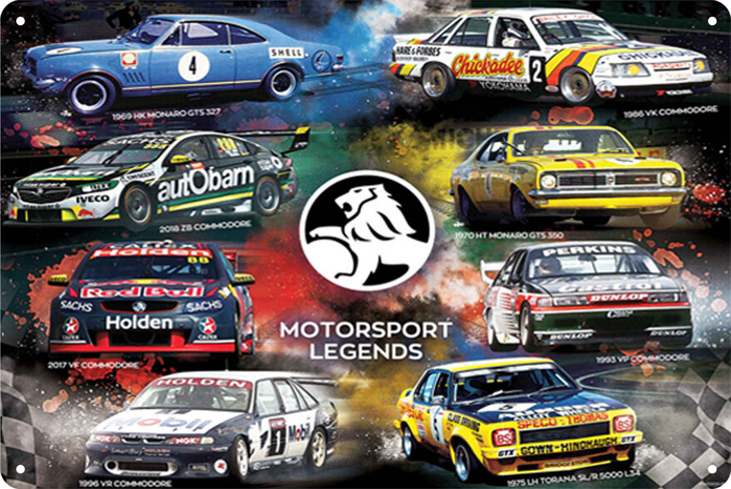 Holden Motorsport Legends  Tin Sign Rustic Look  Retro 20x30cm