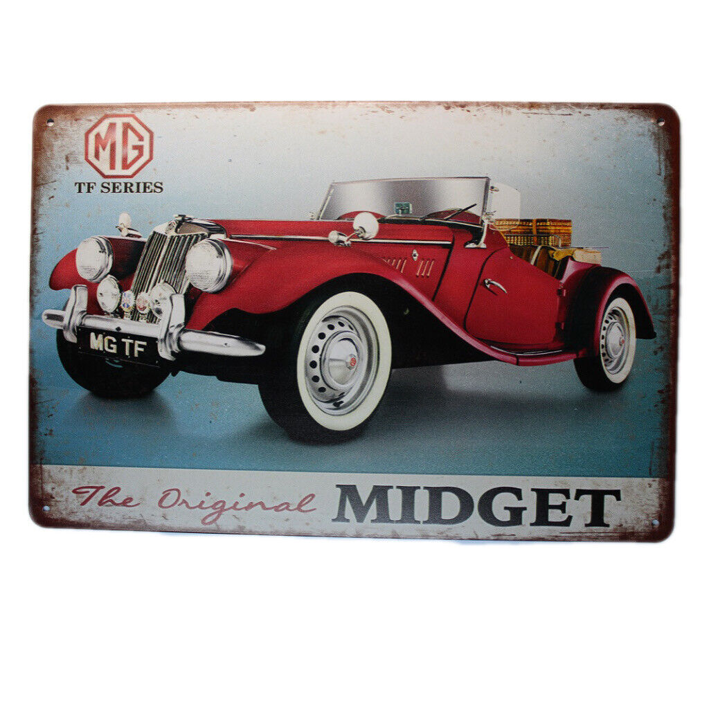 Tin Sign Midget Mg Tf Series Sprint Drink Bar Whisky Rustic Look