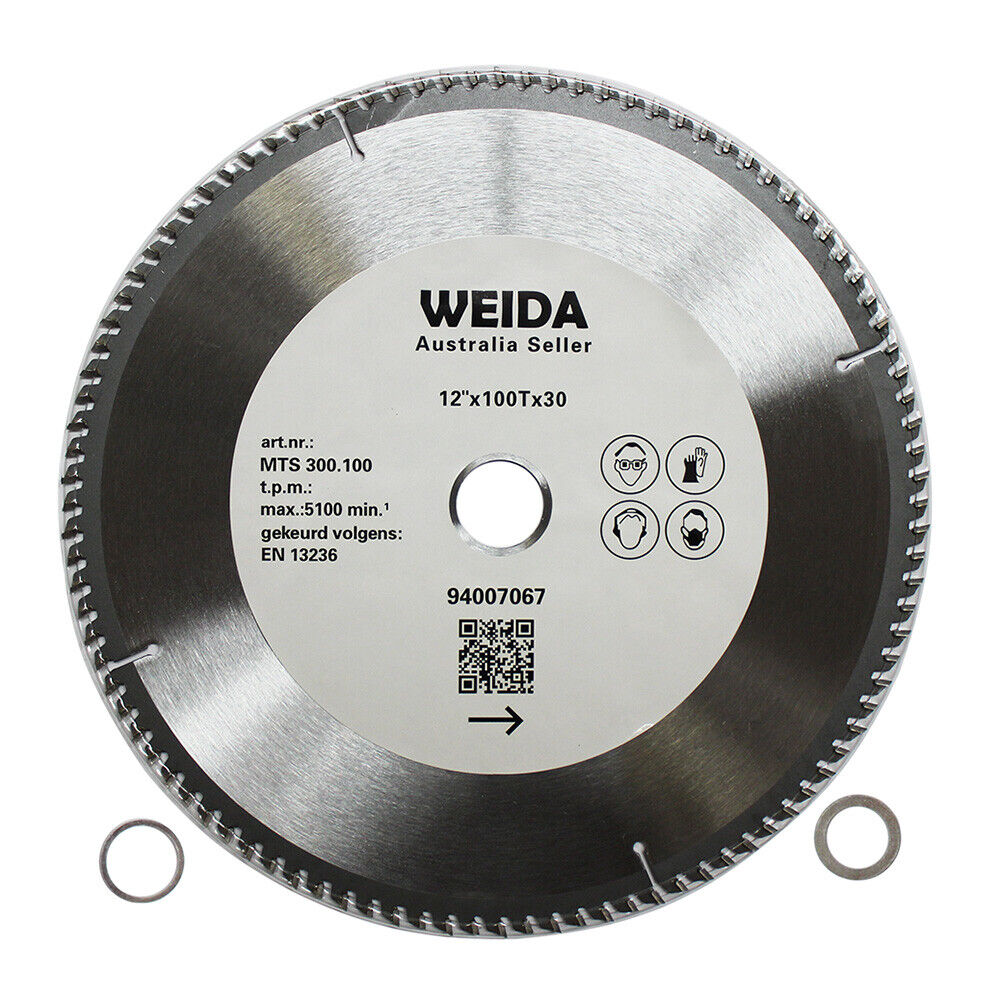 300mm 100t Wood Circular Saw Blade Cutting 12″ Bore 30/25.4/22.23 Mm K3.2mm