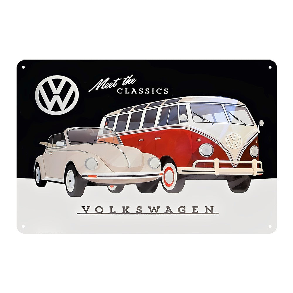 Volkswagen Vwmeet Classics Bus Car Coupe Tin Sign Vintage