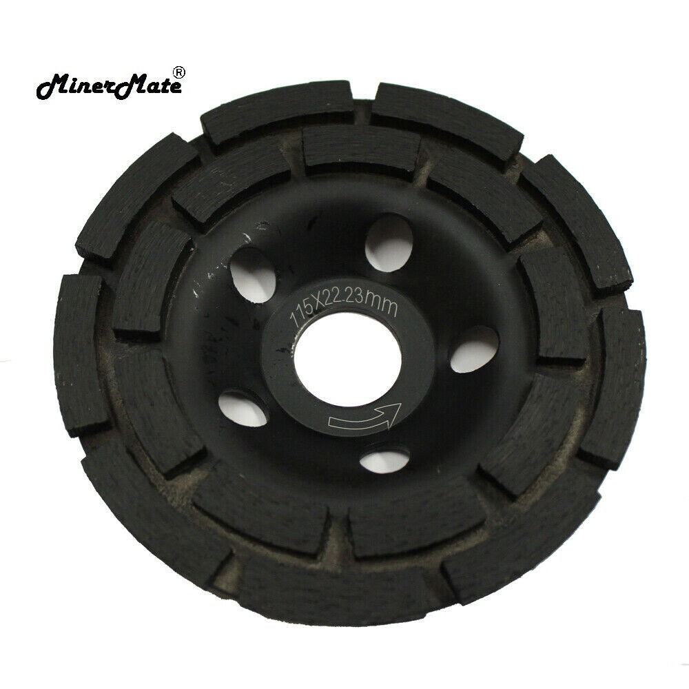 115mm Diamond Grinder Wheel Disc Double Row 18seg Grinding Stone Brick Concrete