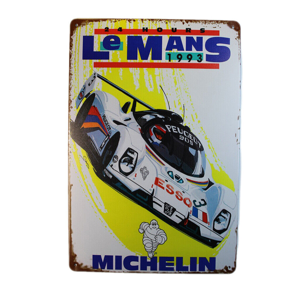 Tin Sign Lemans1993 Michelin Sprint Drink Bar Whisky Rustic Look