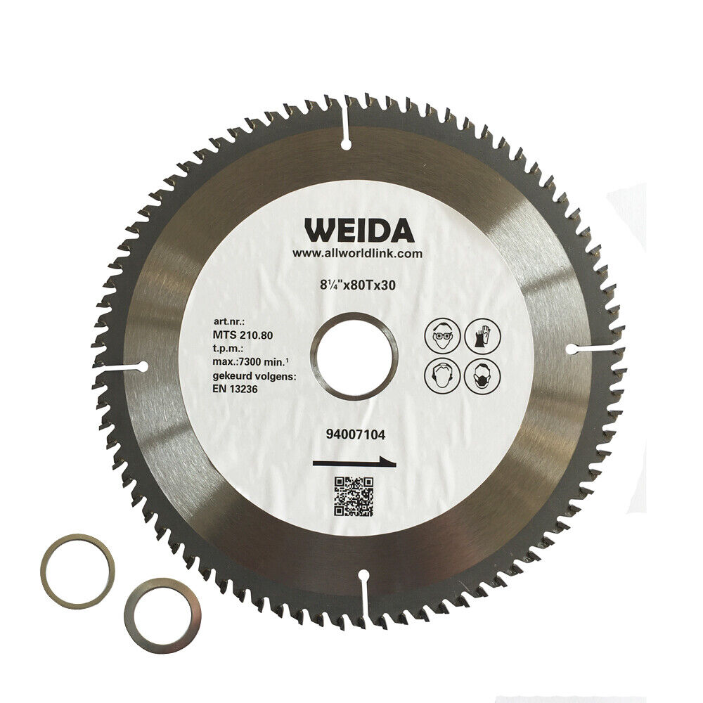 210mm Wood Circular Saw Blade Cutting Disc Atb 8-1/4″ 80t Bore 25.4/22.23mm K2.5