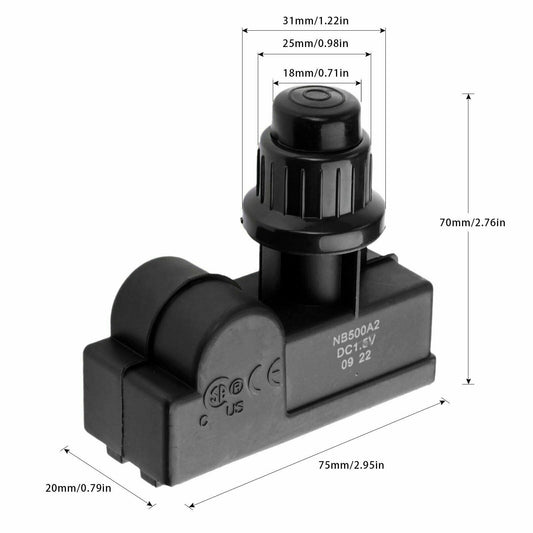 2 Outlet BBQ Spark Generator Push Button 1.5v/22kv Pulse Igniter Gas Grill