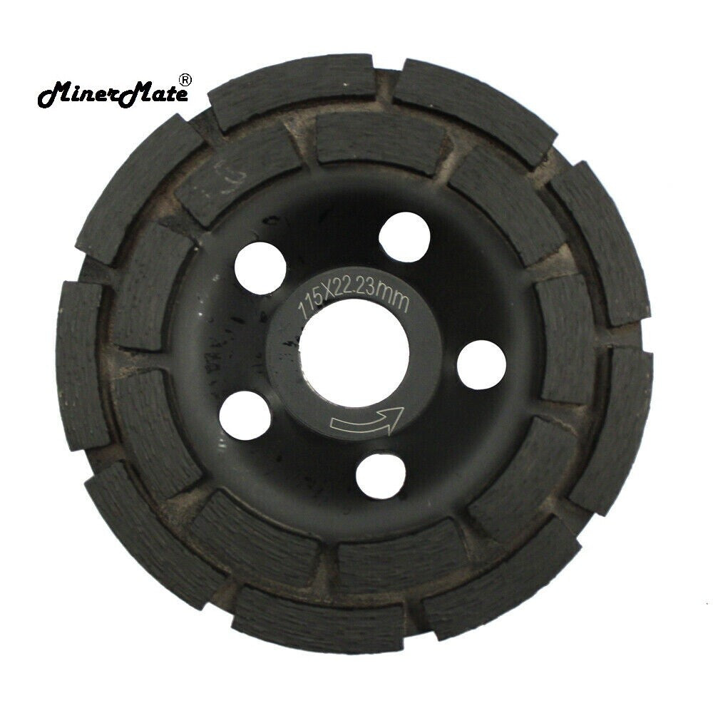 115mm Diamond Grinder Wheel Disc Double Row 18seg Grinding Stone Brick Concrete