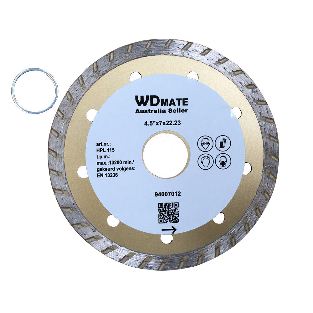 115mm Dry Wet Turbo Diamond Circular Saw Blade 4.5″ Cutting Disc 20/22.3mm Tile