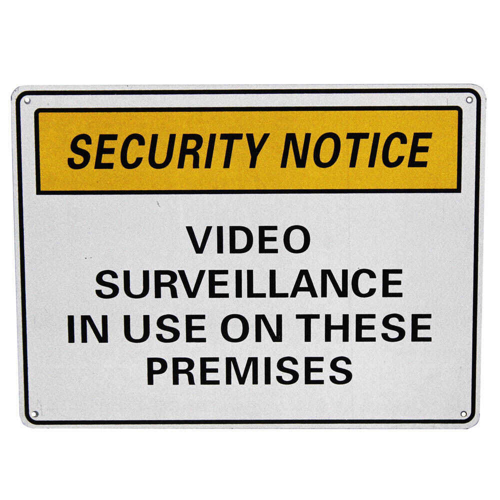 Warning Security Notice Sign Video Surveillance In Use 200x300mm Great Metal Pro